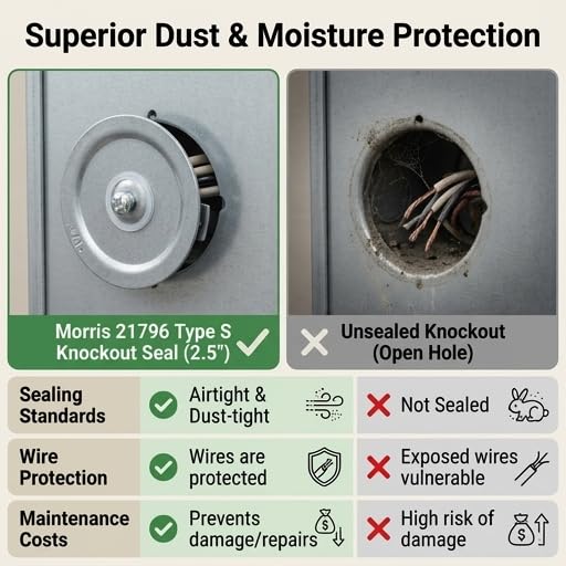Morris 21796 Type S Knockout Seal with Screw and Bar, 2-1/2", 1-Pack - Image 4