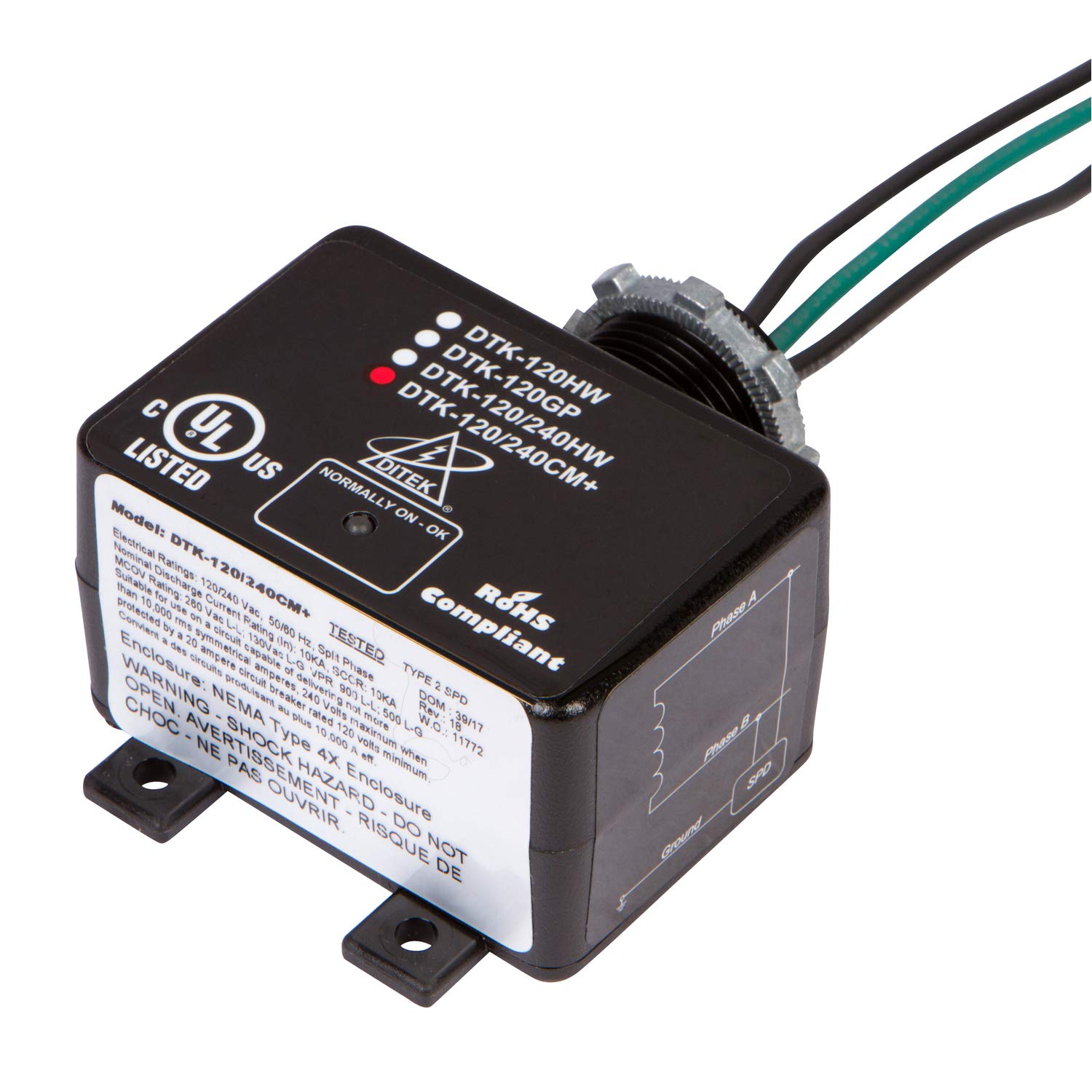 Morris Products 89114 Whole House Lightning Arrester Surge Suppressor – Indicator Light – Protects Pumps, Motors, HVAC Condensers, Utility Power – Automatic Reset – 1 Count - Image 4