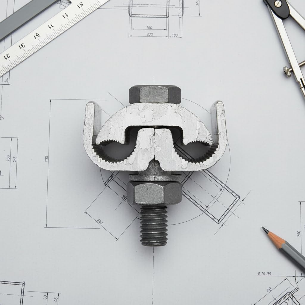 Morris Products 96020 Parallel Groove Clamp, 1 Bolt, Aluminum, 1/0 - 4/0 CU-AL Main, .373 - .563" Wire Diameter Main; 8-1/0 CU-AL Tap, .128-.398" - Image 3