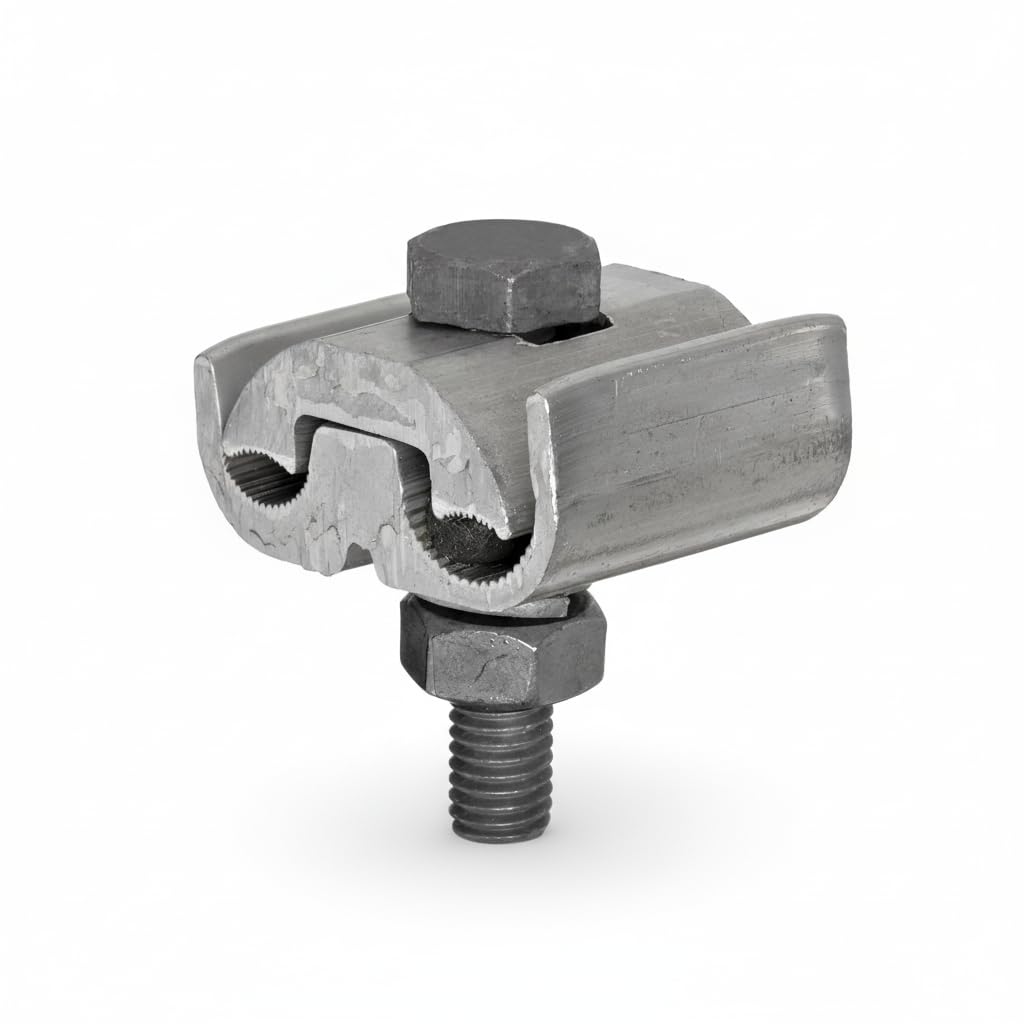 Morris Products 96020 Parallel Groove Clamp, 1 Bolt, Aluminum, 1/0 - 4/0 CU-AL Main, .373 - .563" Wire Diameter Main; 8-1/0 CU-AL Tap, .128-.398" - Image 4