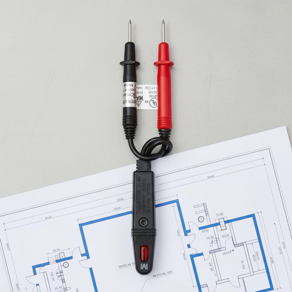 Morris Products Circuit Tester 80-500 Volts AC/DC Economy Twin Lead Tester for Testing Switches, Outlets, Electrical Devices Blister Packed cULus Listed 1-Pack 59010 Black - Image 3