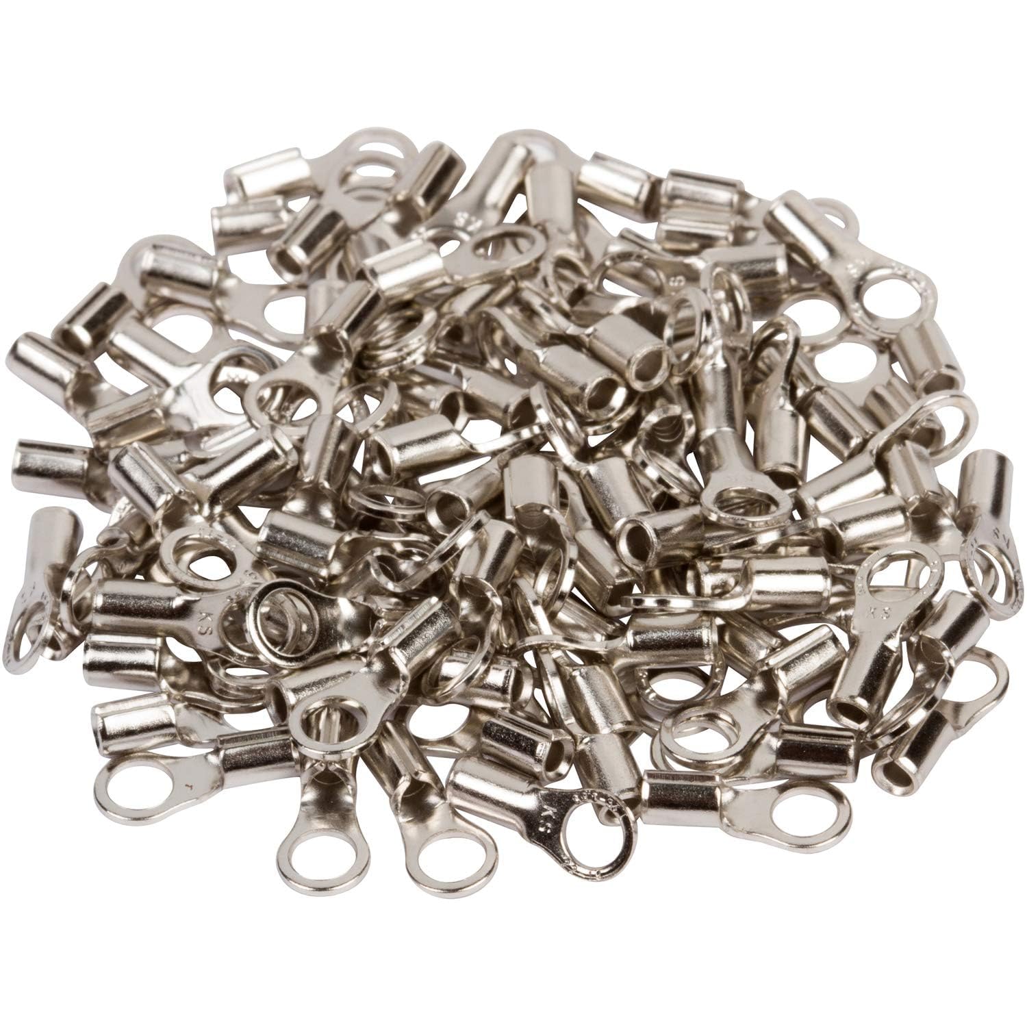 Morris Products High Temperature Ring Terminals - 12-10 Wire Size, #10 Stud Size - Nickel-Plated Steel - For HVAC, Industrial Kilns, Electric Space Heaters, Commercial Ovens, Fryers - Pack of 100 - Image 5