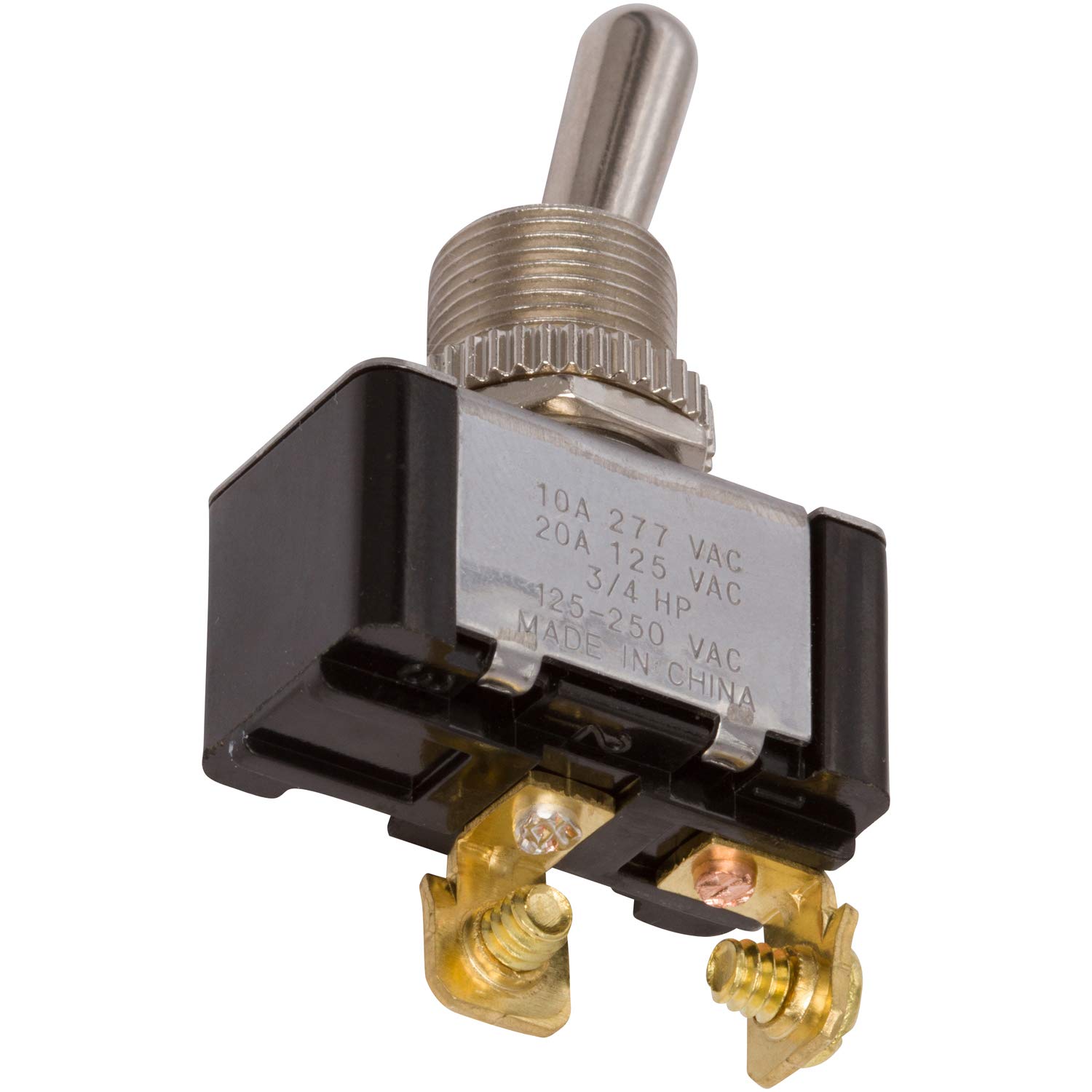 Morris Products Momentary Contact Toggle Switch – Heavy Duty, SPST Screw Terminals – (On)-Off 2 Screw Terminals - 100,000 Mechanical Life Cycles – CURus Listed – 1.13” x .57” x .61”, Red, (70250) - Image 4