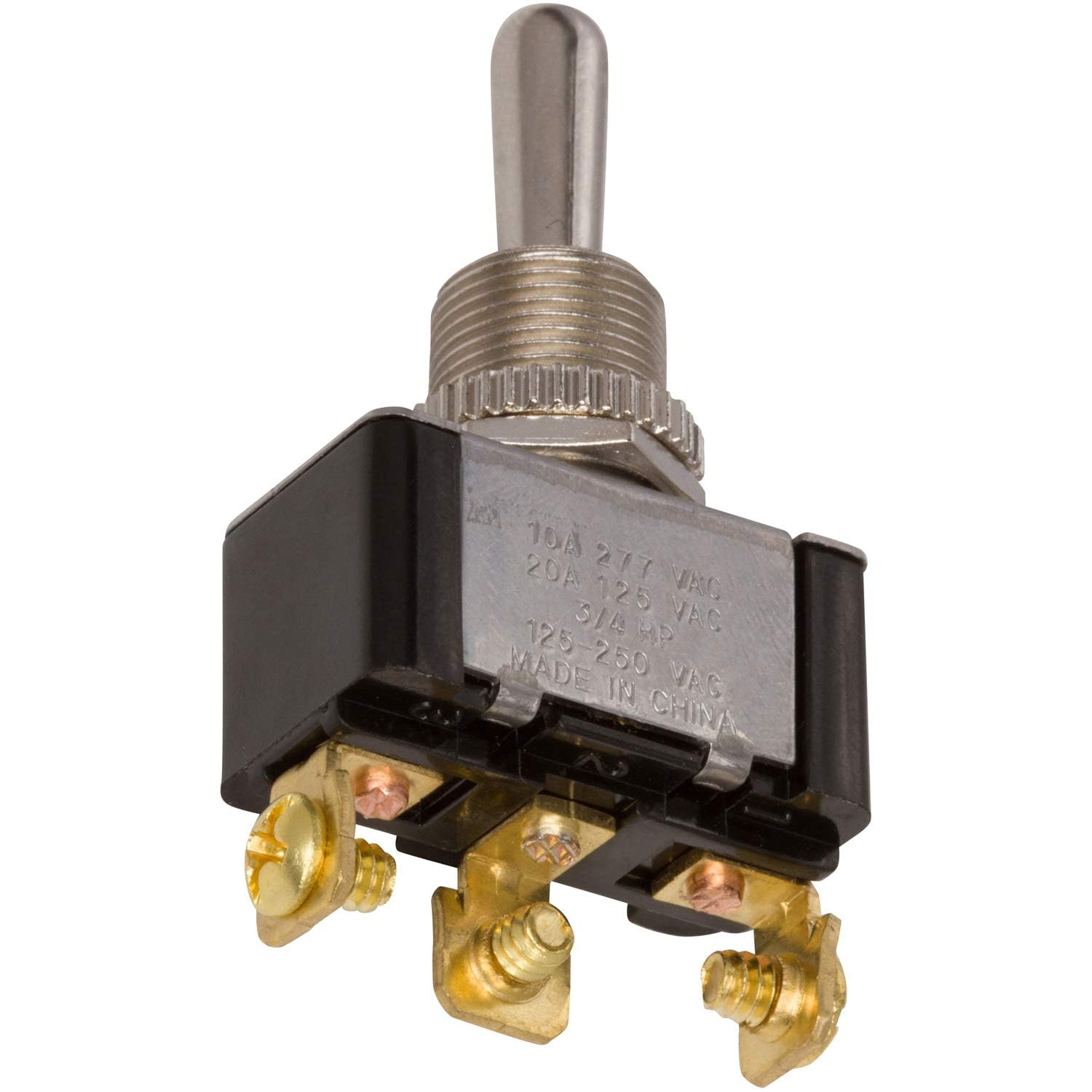 Morris Products Momentary Contact Toggle Switch – Heavy Duty, SPDT 3 Screw Terminals – On-Off-(On) – 1500V Dielectric Strength, 100,000 Mechanical Life Cycles – CURus Listed – 1.13” x .63” x .70” - Image 5