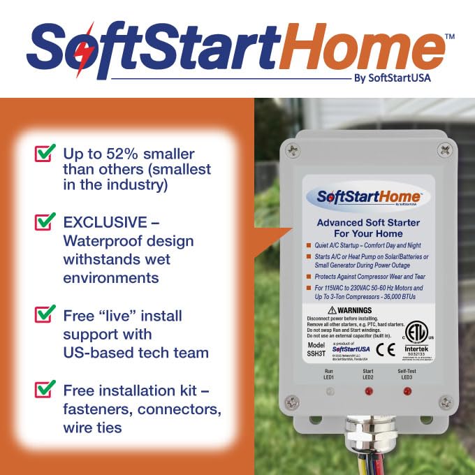 SoftStart Home – Soft Starter for Air Conditioners & Heat Pumps, Reduces Startup Power by 70%, Works with Generators, RVs & Solar, Extends Compressor Life–Up to 6 Tons (72,000 BTUs) 15 Minute Install - Image 7